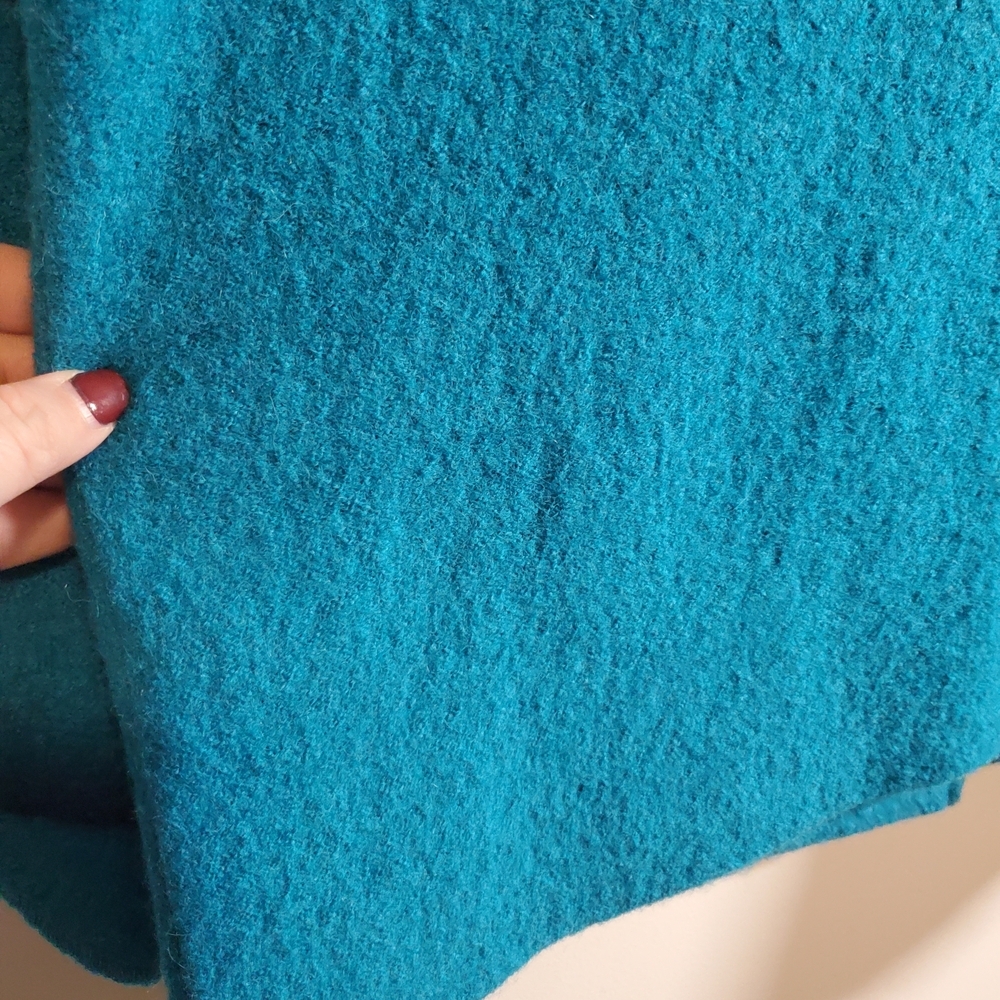 Chico's Teal 100% Wool Jacket - Picture 9 of 11
